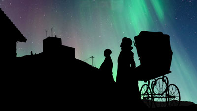 A Still from 'Northen Lights over Mount Halde'